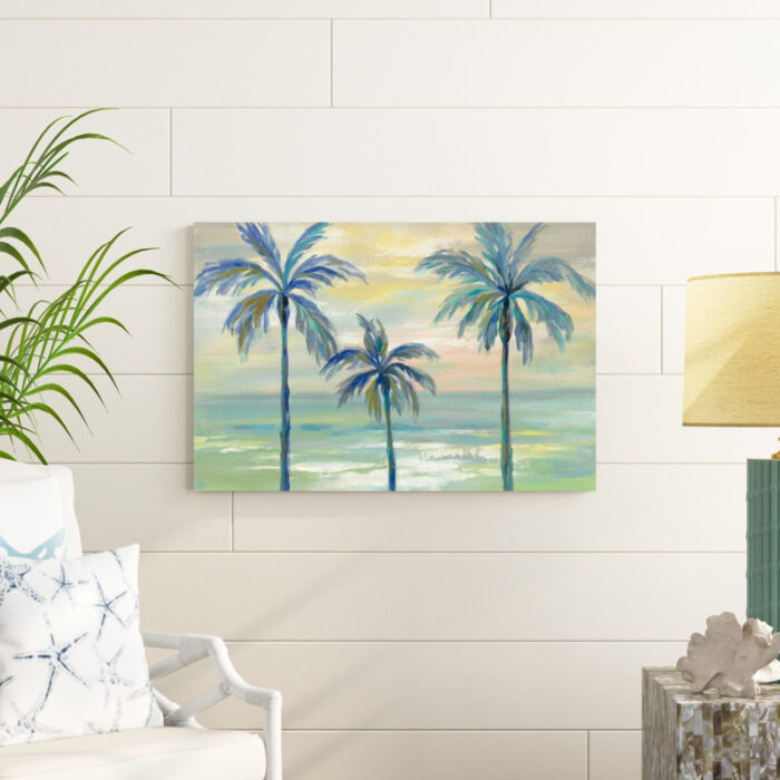 ” Marine Layer Palms Crop ” by Silvia Vassileva Painting Print - Chic Decora