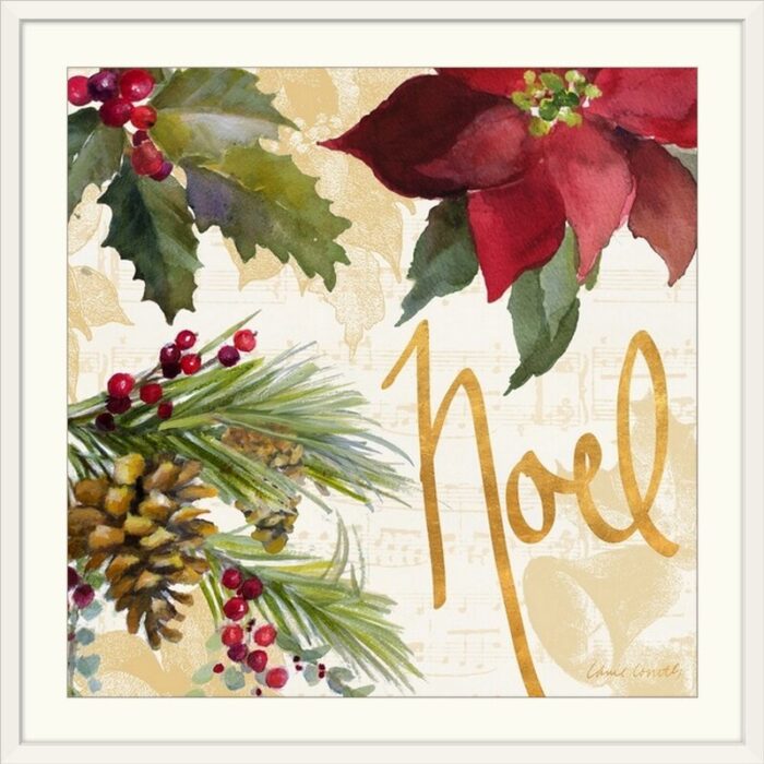 Sagefield Christmas Poinsettia III by Lanie Loreth – Wrapped Canvas Graphic Art Print - Chic Decora