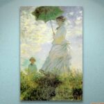 Miko ‘Lady with Umbrella in Field’ by Claude Monet Painting Print on Canvas - Chic Decora