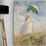 Miko ‘Lady with Umbrella in Field’ by Claude Monet Painting Print on Canvas - Chic Decora