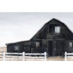 ” Black Barn II ” by Ethan Harper Painting Print - Chic Decora