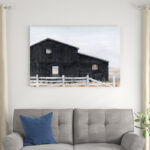 ” Black Barn II ” by Ethan Harper Painting Print - Chic Decora