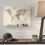 ” Vintage Postcard World Map ” by Michael Tompsett - Chic Decora