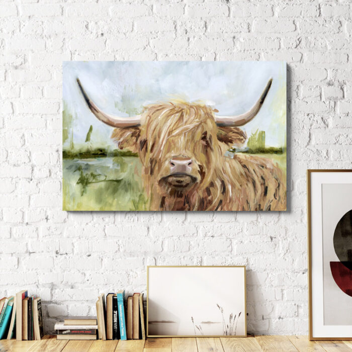 ” Highland Grazer II ” by Victoria Borges Painting Print - Chic Decora