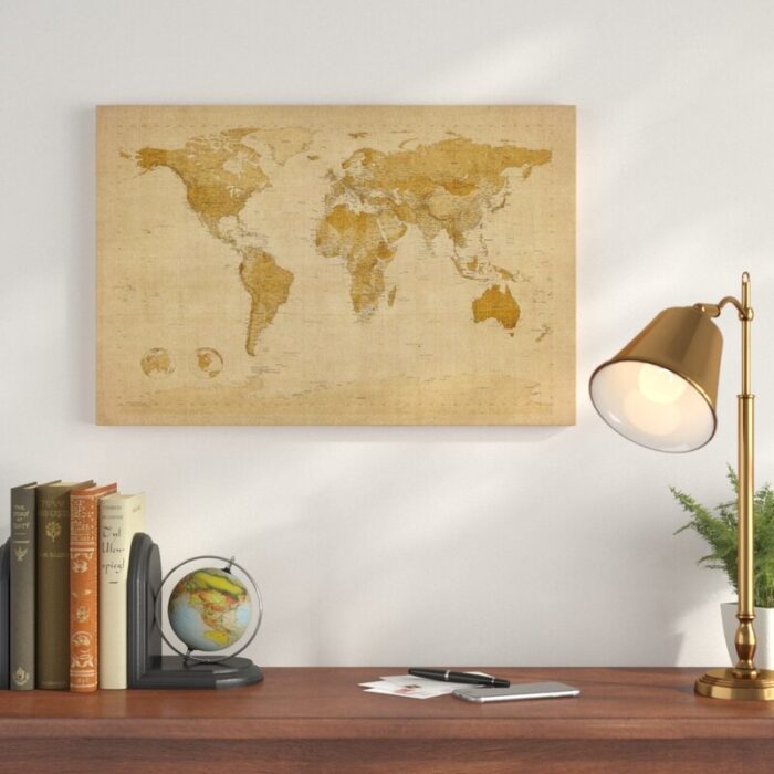 ” Antique World Map ” by Michael Tompsett - Chic Decora