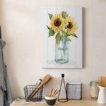 Sunflower Garden Painting Print on Wrapped Canvas - Chic Decora