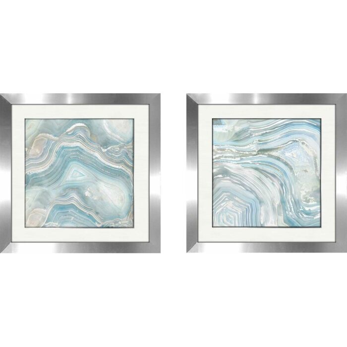 ” Blue Agate ” Painting Print - Chic Decora