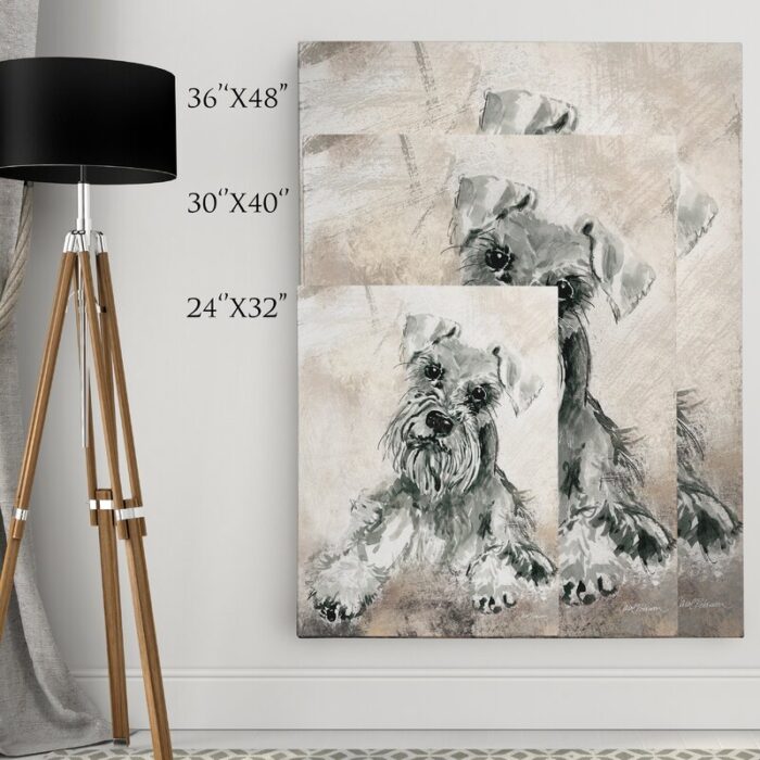 ” Sketchy Study Schnauzer ” by Carol Robinson - Chic Decora