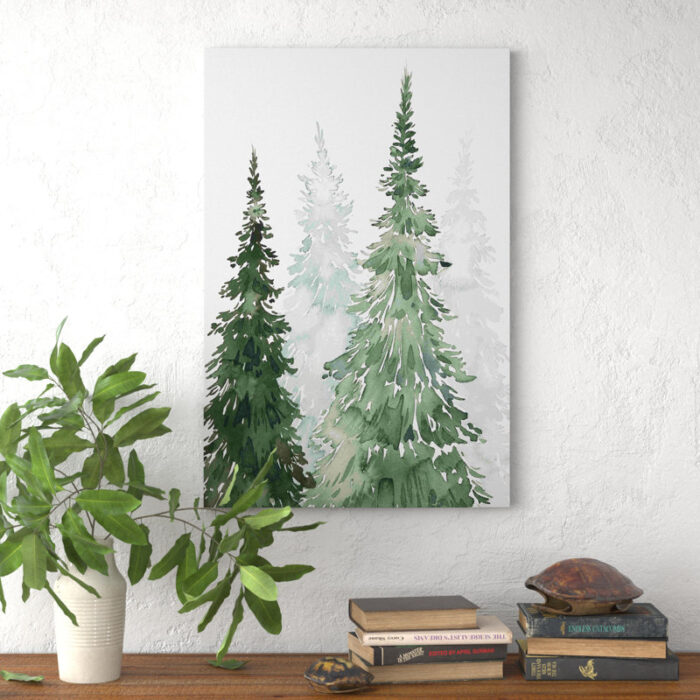 ” Winter Washed Coppice II ” Painting Print - Chic Decora