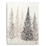 ” Winter Washed Coppice II ” Painting Print - Chic Decora