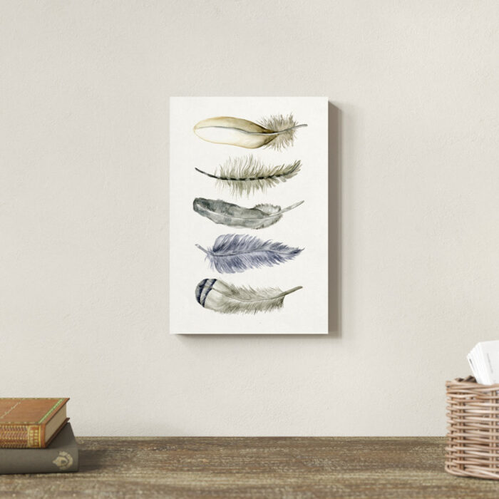 ” Tribal Feather II ” by Melissa Wang Painting Print - Chic Decora