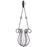 10 inch Hanging Basket Drop Vase with Hook, 101 oz Capacity - Image 2