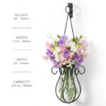 10 inch Hanging Basket Drop Vase with Hook, 101 oz Capacity - Image 3