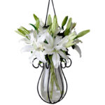 10 inch Hanging Basket Drop Vase with Hook, 101 oz Capacity - Image 5