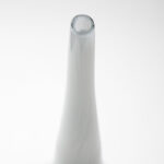 21" Blue Gray and Taupe Handblown Spun Glass Vase - Image 7