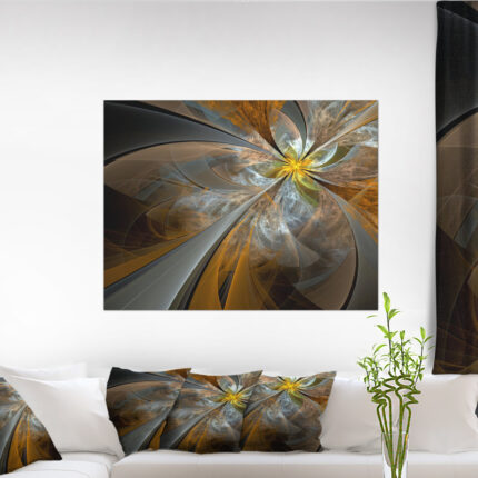 ” ‘Symmetrical Yellow Fractal Flower’ “ - Chic Decora