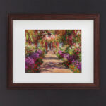 " A Pathway In Monets Garden " by Claude Monet Painting Print - Image 6