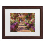 " A Pathway In Monets Garden " by Claude Monet Painting Print - Image 8