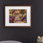 " A Pathway In Monets Garden " by Claude Monet Painting Print