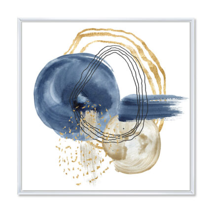 ” Abstract Dark Blue Gold And Black Underwater Life “ - Chic Decora