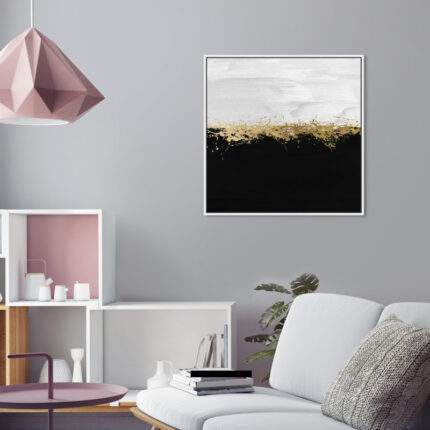 ” Abstract Halfway In Black And White, Modern & Contemporary Black ” by Oliver Gal - Chic Decora