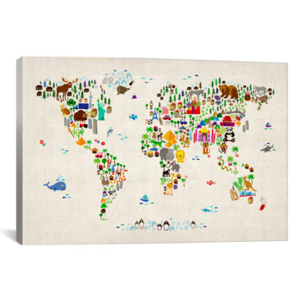 ” Animal Map Of The World II “ - Chic Decora