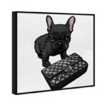 " Animals Classy Frenchie Noir, Glam Black " by Oliver Gal - Image 5
