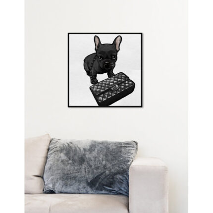 ” Animals Classy Frenchie Noir, Glam Black ” by Oliver Gal - Chic Decora