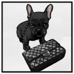 " Animals Classy Frenchie Noir, Glam Black " by Oliver Gal - Image 2