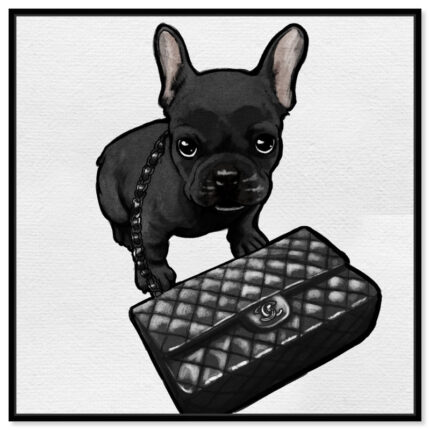 ” Animals Classy Frenchie Noir, Glam Black ” by Oliver Gal - Chic Decora