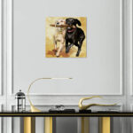 " Animals Playtime, Cabin / Lodge Black " by Oliver Gal