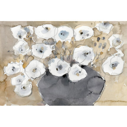 ” Another White Blossom I ” by Samuel Dixon Painting Print - Chic Decora