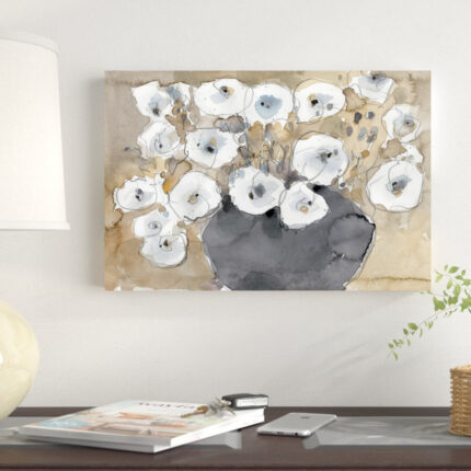 ” Another White Blossom I ” by Samuel Dixon Painting Print - Chic Decora