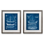 " Antique Ship Blueprint I " 2 - Pieces - Image 6