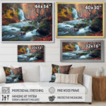 " Autumn Mountain Waterfall Long View " - Image 3