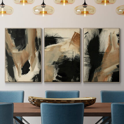 ” Baked Paintstrokes I ” 3 – Pieces - Chic Decora