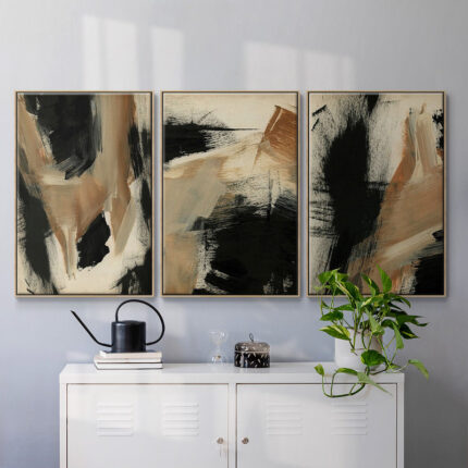 ” Baked Paintstrokes I ” 3 – Pieces - Chic Decora