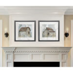 " Barn At Dusk " 2 - Pieces