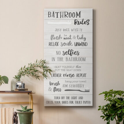 ” Bathroom Rules “ - Chic Decora