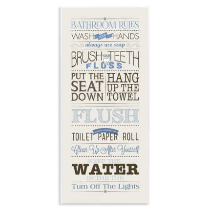” Bathroom Rules “ - Chic Decora