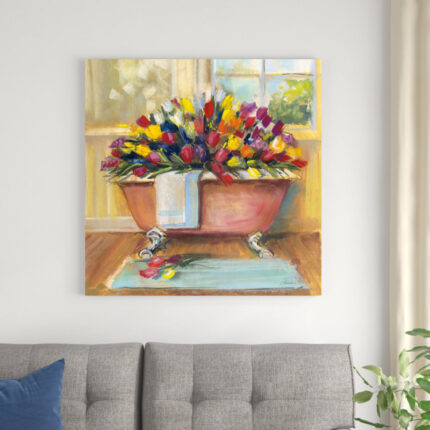 ” Bathtub Bouquet II ” Painting Print - Chic Decora