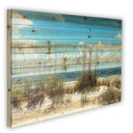 "Beach Sand Dunes" Photograph Print on Planked Wood Wall Art - Image 8