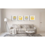 " Beautiful Gray And Yellow Flower " by Kris Ruff 4 - Pieces - Image 3