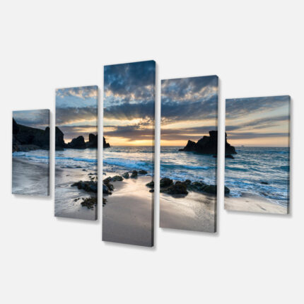 ” Beautiful Porthcothan Bay ” 5 – Pieces - Chic Decora