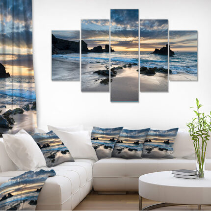 ” Beautiful Porthcothan Bay ” 5 – Pieces - Chic Decora