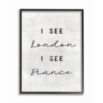 " Black And Grayish I See London I See France Textured "