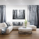 " Black And White Foggy Forest " - Image 4