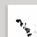 " Black Flowers On White Background " - Image 3