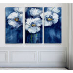 " Blooming Poppies " 3 - Pieces