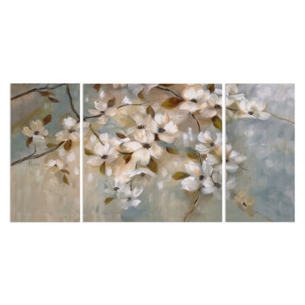 ” Blossoms Of May ” 3 – Pieces Painting Print - Chic Decora